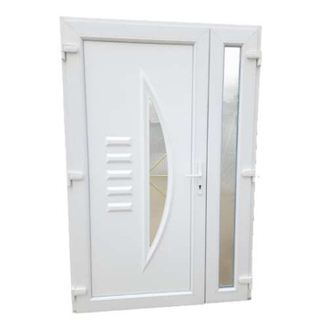 Moon - Műanyag bejárati ajtó - Nyitható kis szárnyal -  138x208cm / Fehér /